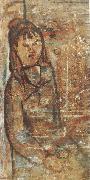 Amedeo Modigliani Femme assise tenant un verre (mk39) oil painting reproduction